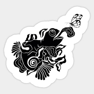 Catch buterfly Sticker